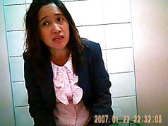 Hidden cam in thai office toilet