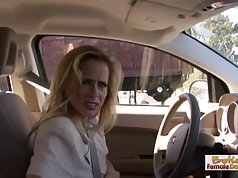 A broken down car is a good way to attract cock-hungry couga